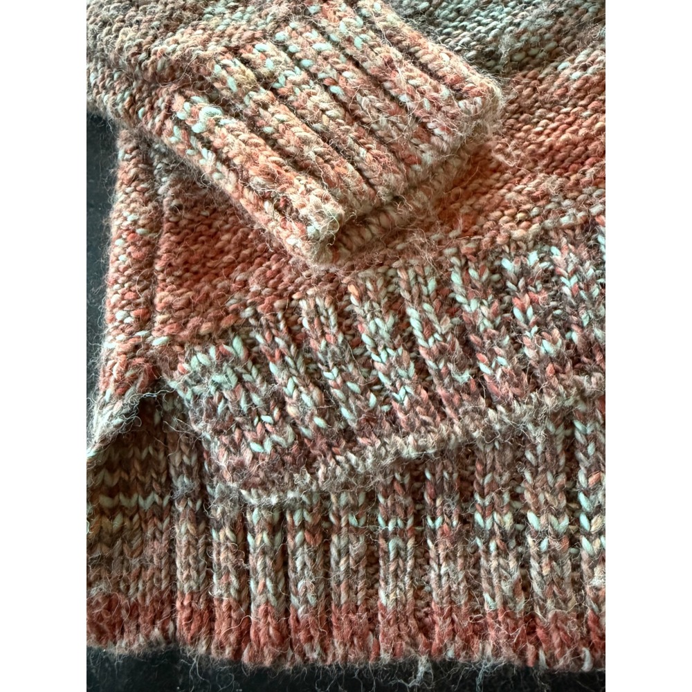 Prana Women's Claus Sun Dried Wool Blend Tan V-Neck Sweater Size XL Boho Preppy - Picture 6 of 10